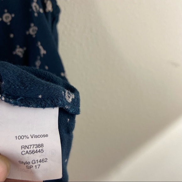 Madewell Memory Tank in Medallion Dot Blue Keyhole Neck Sleeveless Sz M - Picture 7 of 9